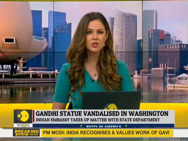 Mahatma Gandhi statue vandalised at Indian embassy in Washington