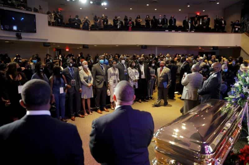 Hundreds gather to remember George Floyd at memorial service