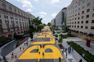 Street outside White House painted 'Black Lives Matter Plaza'