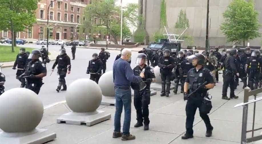 75-year-old Buffalo protester pushed by police has fractured skull and cannot walk