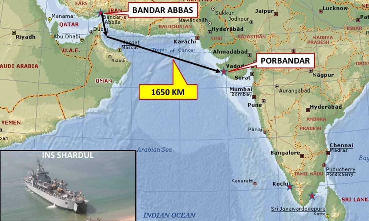 INS Shardul to bring back over 200 Indians from Iran