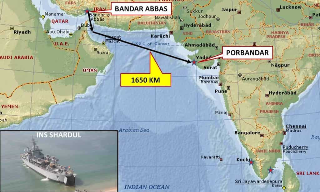 INS Shardul to bring back over 200 Indians from Iran