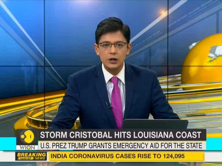 Storm Cristobal hits Louisiana coast