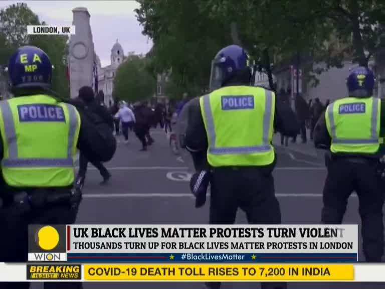 UK protestors vandalize Churchill's statue: Demonstrations outside US embassy | George Floyd death