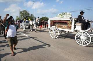 'Rest in power': George Floyd buried in Houston amid protests