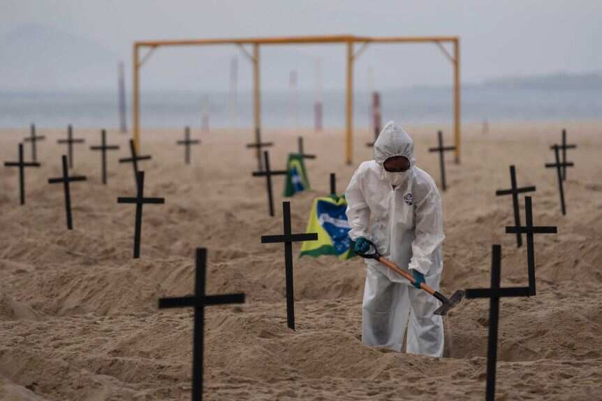Brazil's tourist hotspot Copacabana beach turns into graveyard overnight