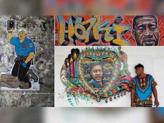 Black Lives Matter: Artists all over the world paint murals for George Floyd