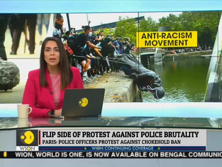 Flip side of protest against police brutality, police officials protest against new rules in Paris