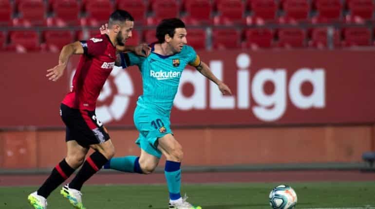 Lionel Messi caps Barcelona win over Real Mallorca on La Liga return Lionel Messi caps Barcelona win over Real Mallorca on La Liga return