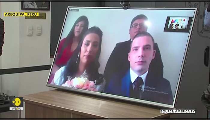 Peru celebrates its first virtual marriage as coronavirus upends traditions