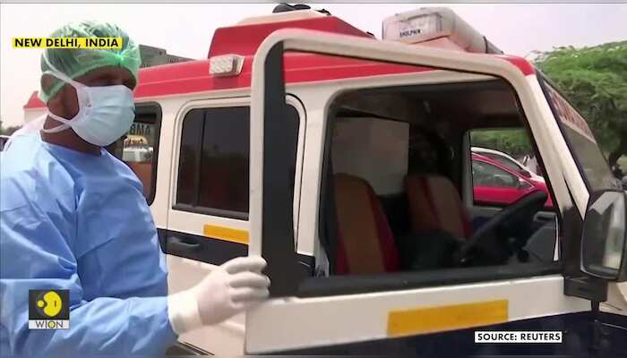 "Someone has to do it" - Indian taxi driver gets behind wheel of ambulance amid spiking virus cases