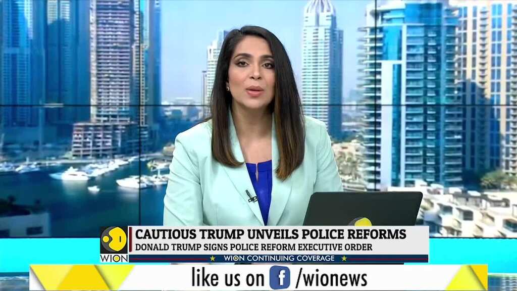 Cautious Trump unveils police reforms | Police choke holds to be banned in US