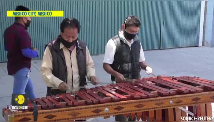 Mexican street musicians bring melodies to people stuck at home