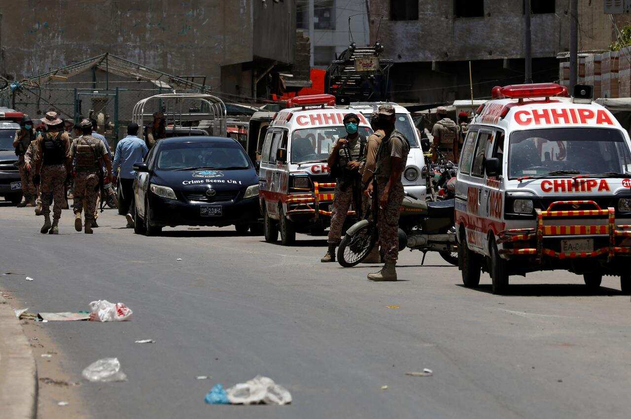 Coordinated blasts kill four in Pakistan, including soldiers Coordinated blasts kill four in Pakistan, including soldiers