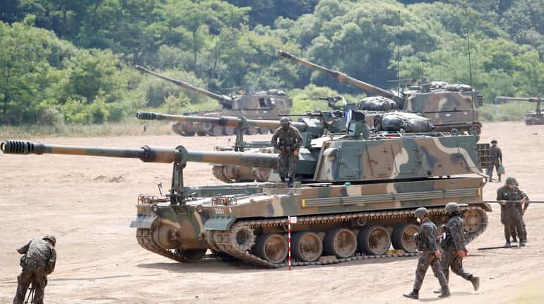North Korea seen reinstalling border loudspeakers; satellite pictures show liaison office standing but damaged North Korea seen reinstalling border loudspeakers; satellite pictures show liaison office standing but damaged