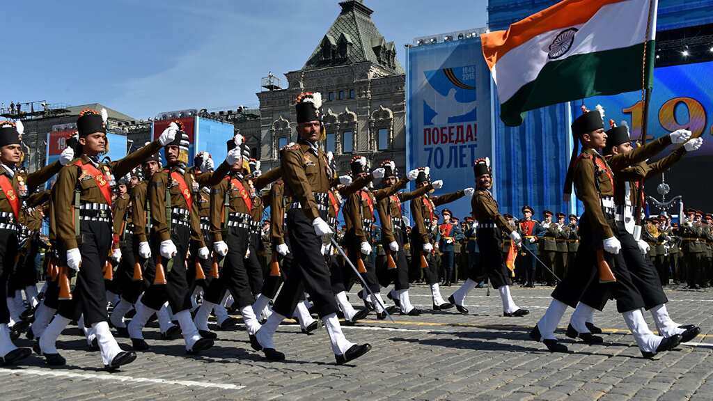 Rehearsal by Indian contingent takes place ahead of 75th Victory Day Parade at Moscow