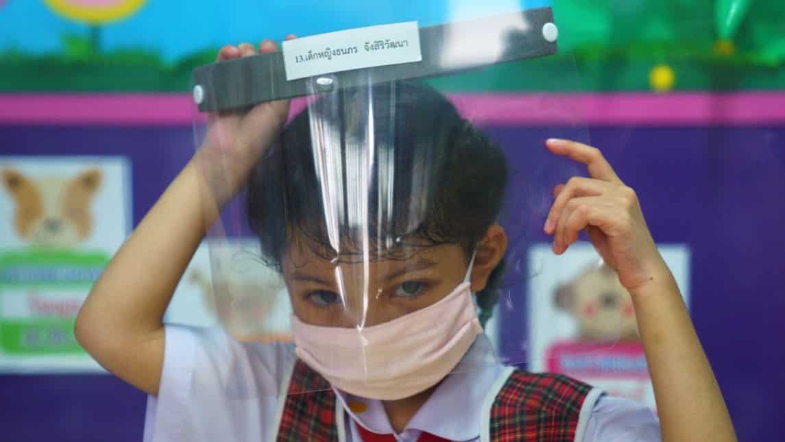KG students relearn habits