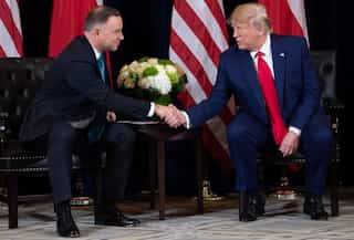 Polish leader Andrzej Duda visits Donald Trump hoping for election boost