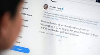 Twitter hides Trump's tweet targeting protestors in Washington DC; labels it as 'abusive content'