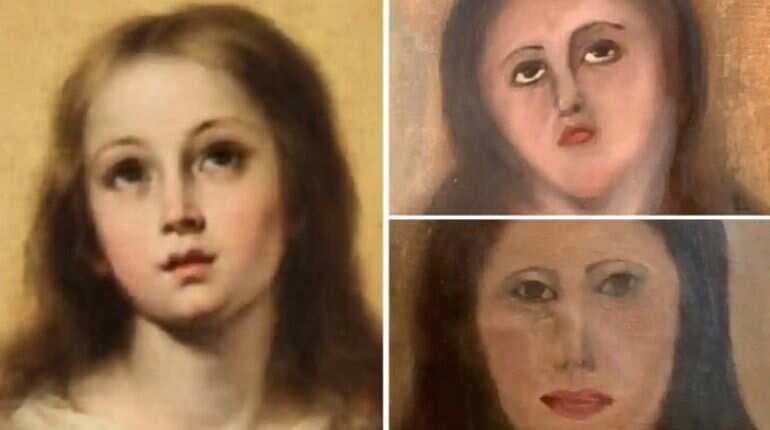 Baroque artist Murillo's valuable painting botched up by Spanish restorer