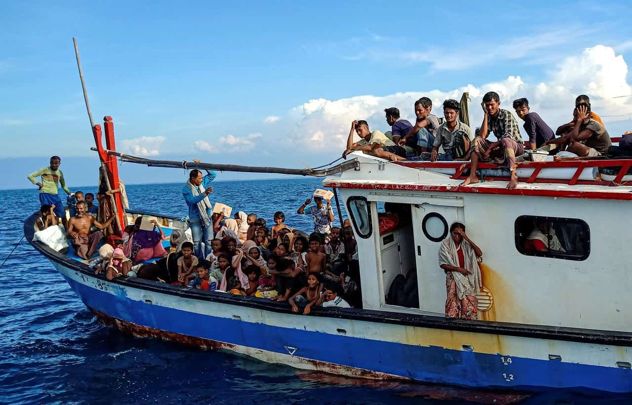 Suspected Rohingya refugee boat seen floating off Indonesia Suspected Rohingya refugee boat seen floating off Indonesia