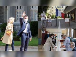 Wearing face masks, French voters return to delayed municipal elections