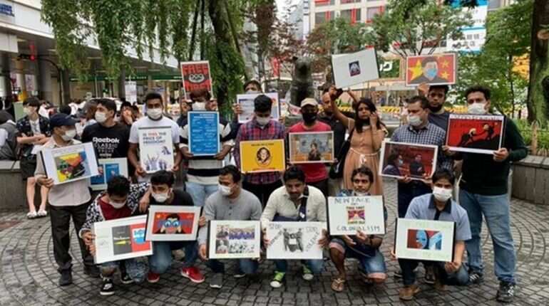 Japan: Human rights activists stage protest against China's attack at India