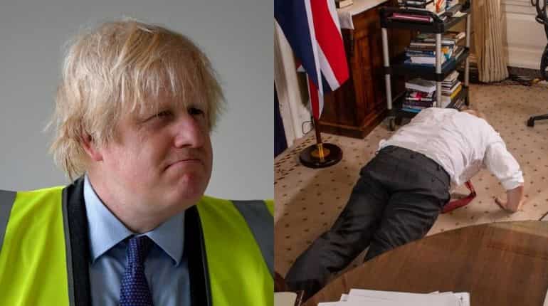 Netizens lash out at British PM Boris Johnson after his 'press ups' Netizens lash out at British PM Boris Johnson after his 'press ups'