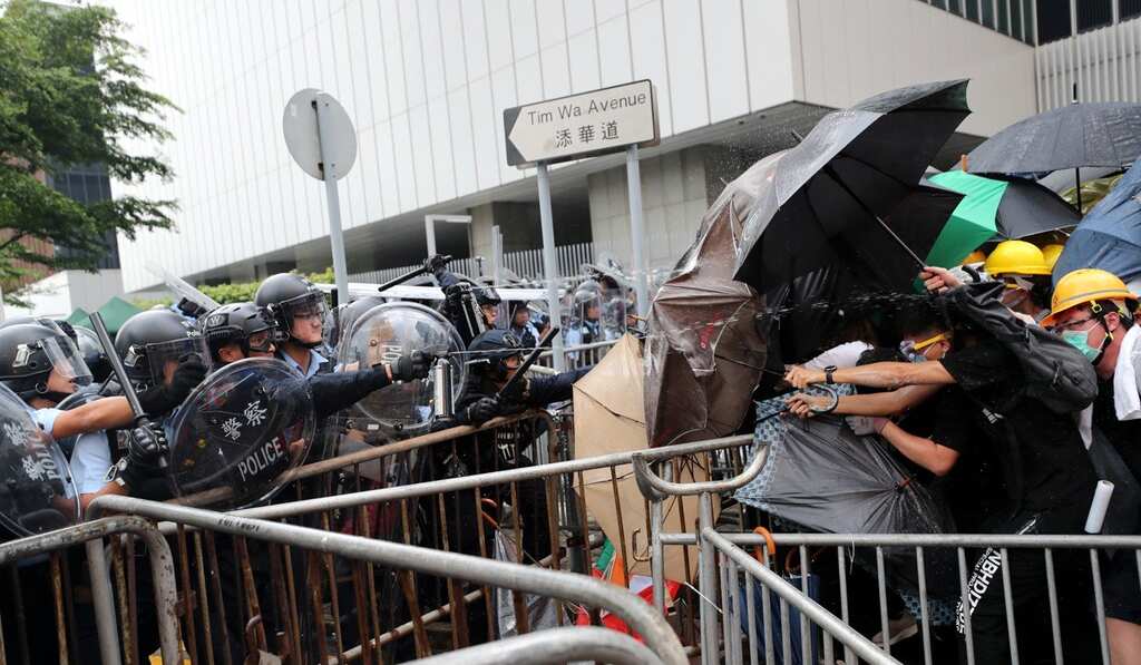 Hong Kong's handover anniversary: Police fire water cannons on protestors, HK Security Law