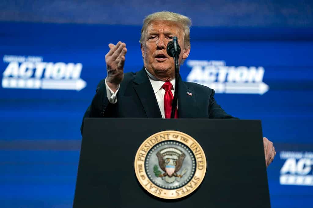 "Protesters seek to 'defame' our heroes", says US President Trump at Mount Rushmore