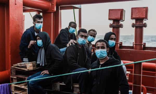 Italy to transfer migrants rescued in Mediterranean to ship for quarantine Italy to transfer migrants rescued in Mediterranean to ship for quarantine