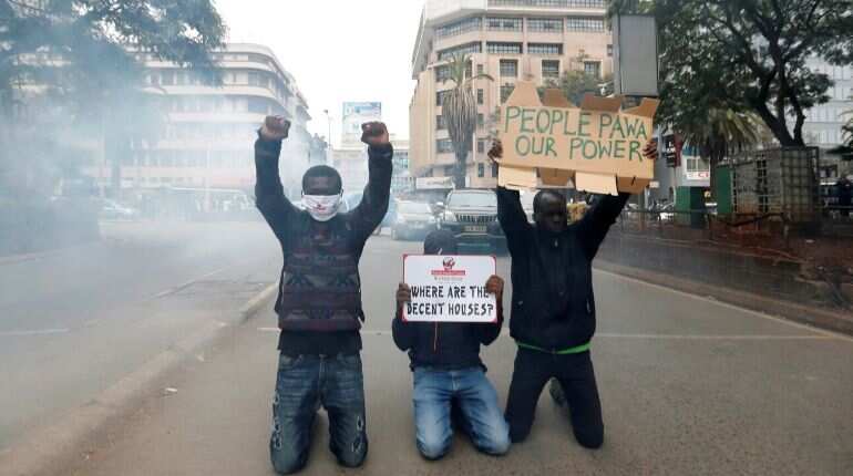 Kenyan police fire teargas, arrest marchers protesting at brutality Kenyan police fire teargas, arrest marchers protesting at brutality