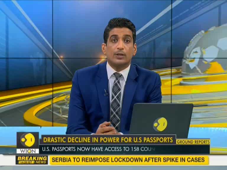 Drastic decline in power for US passports; Now ranks 25th in the World
