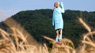 Statue of US first Lady Melania Trump set on fire near her hometown in Slovenia