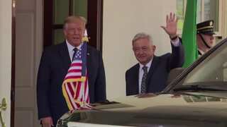 Mexican president exits Trump embrace smiling, Democrats grumble