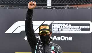 Hamilton on brink of Schumacher record after three-in-one win