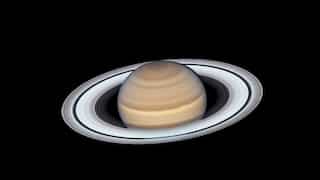 An astronomer has created video on Saturn's spinning rings