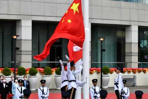 Police search for man after flag stolen from site of Hong Kong handover ceremony