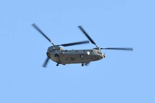 Chinook helicopter in Leh