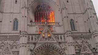 Fire damages cathedral in French city of Nantes