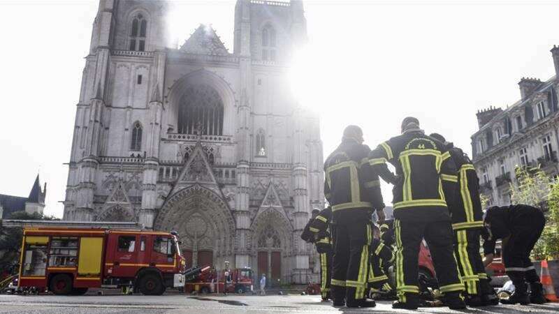 Volunteer confesses to setting 15th century French cathedral on fire 