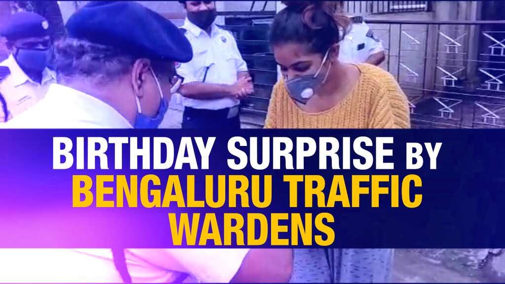 Bengaluru traffic cops surprise young student with birthday cake amid lockdown