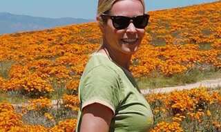 Comedian Chelsea Handler wore a sports bra made out of masks during exercise session