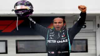Towering Hamilton wins Eifel Grand Prix, equals Schumacher's record