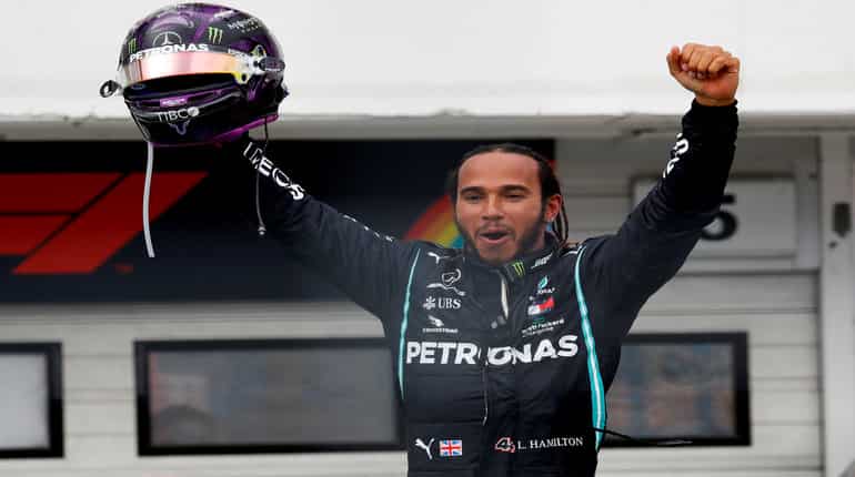 Towering Hamilton wins Eifel Grand Prix, equals Schumacher's record