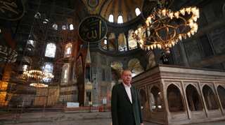 Christian mosaics in Hagia Sophia to be concealed during prayers starting July 24