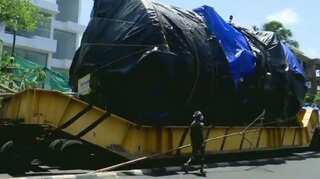 Heavy space project machine reaches Kerala after a year long journey