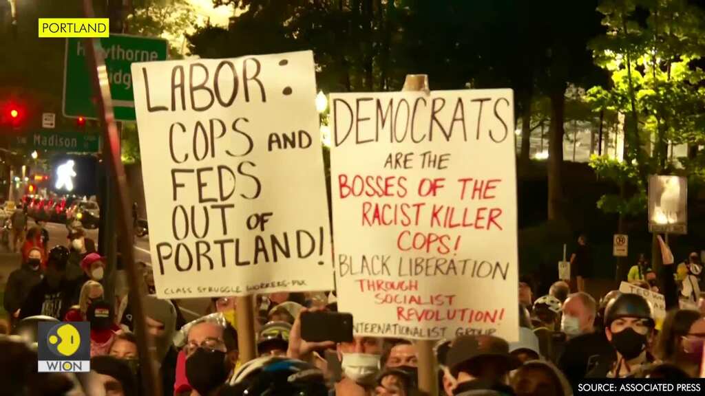 Huge crowd protests in Portland, Oregon