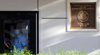 American flag lowered at Chengdu consulate after employees vacate building