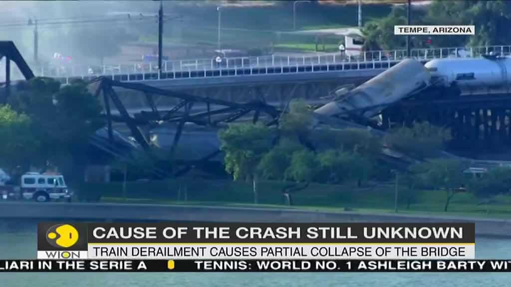 Freight train catches fire and derails in Arizona
